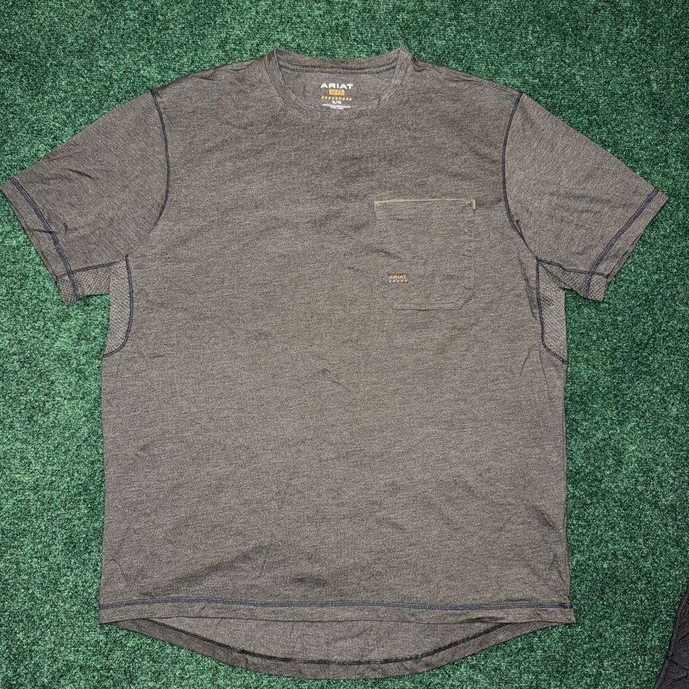 Arita Rebar Pocket T Shirt Men's Size XL Brown Shirt 002
